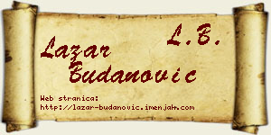 Lazar Budanović vizit kartica